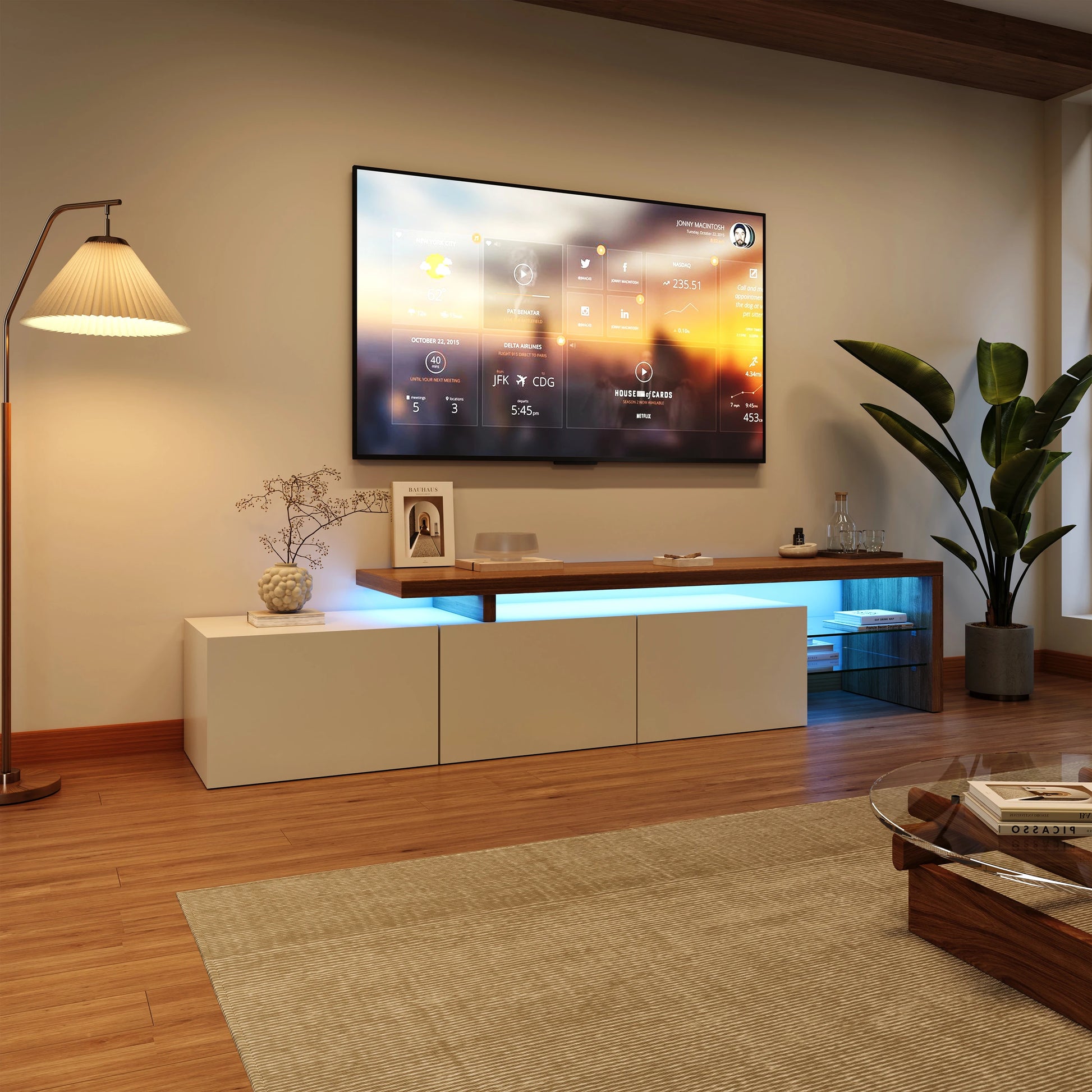 Modern TV-meubel met LED-verlichting - 2 varianten