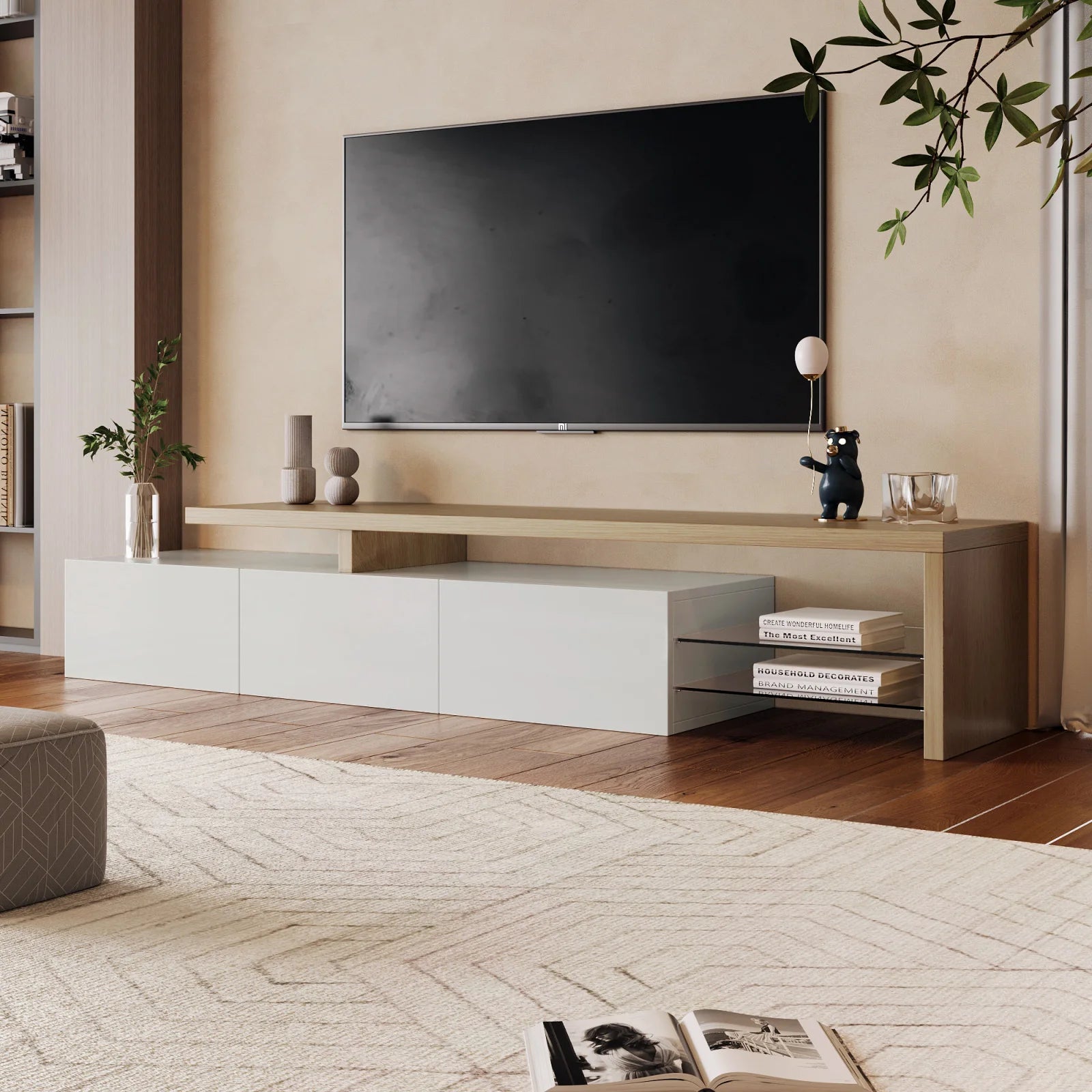 Modern TV-meubel met LED-verlichting - 2 varianten