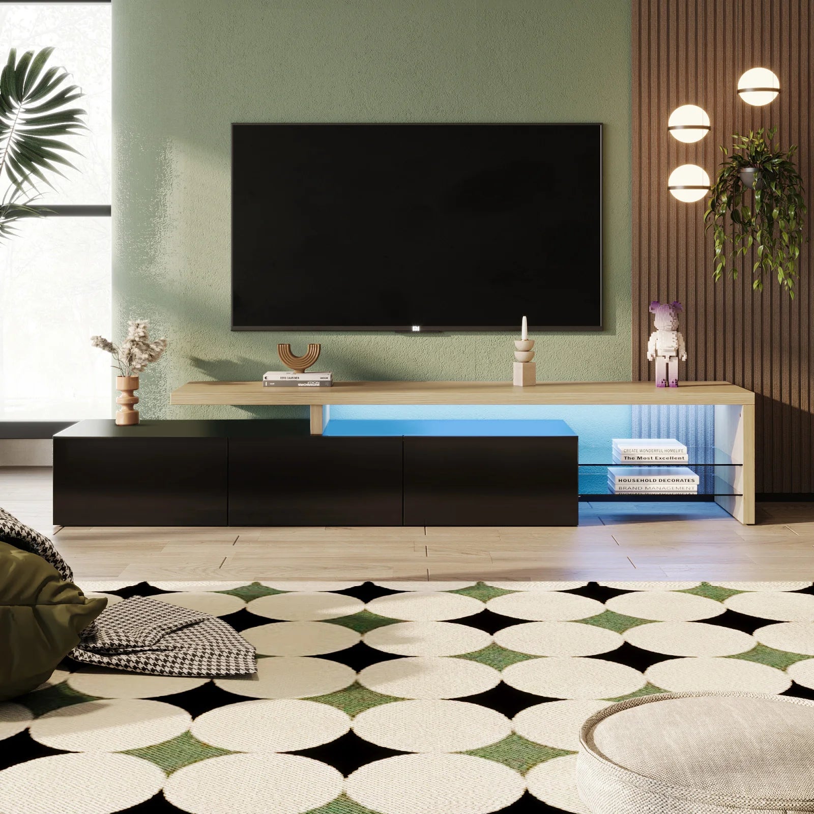 Modern TV-meubel met LED-verlichting - 2 varianten