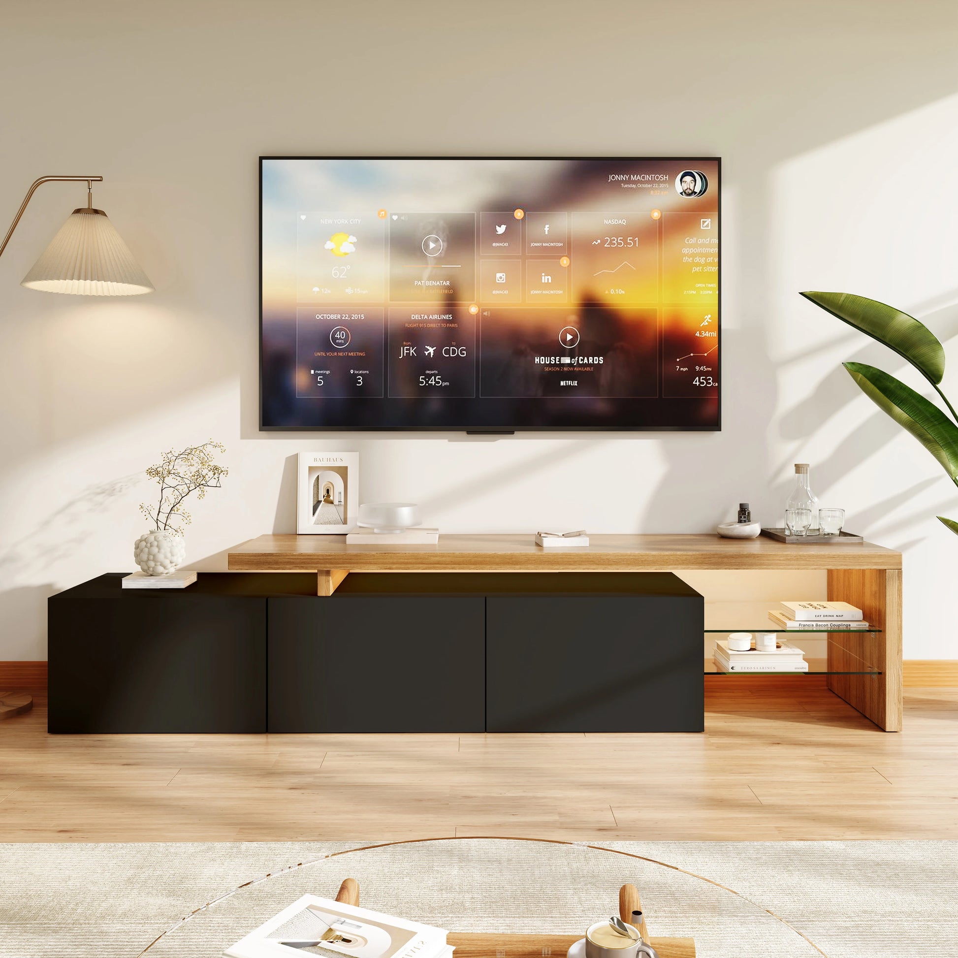 Modern TV-meubel met LED-verlichting - 2 varianten