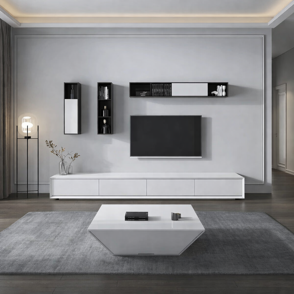 Moderne Design Salontafel met Opbergruimte –In verschillende kleuren