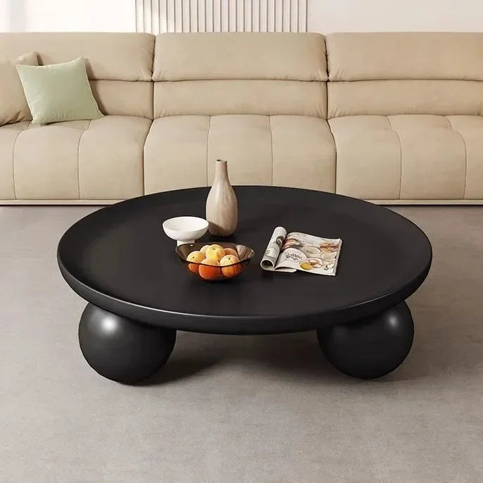Moderne Japandi Salontafel – Rond Design in Wit of Zwart