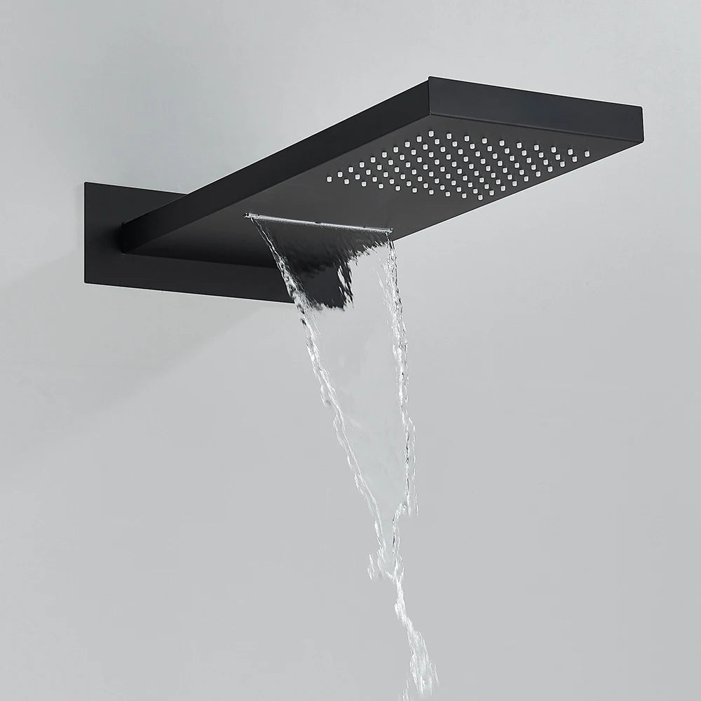 Luxe wanddouche met regendouche en watervalfunctie