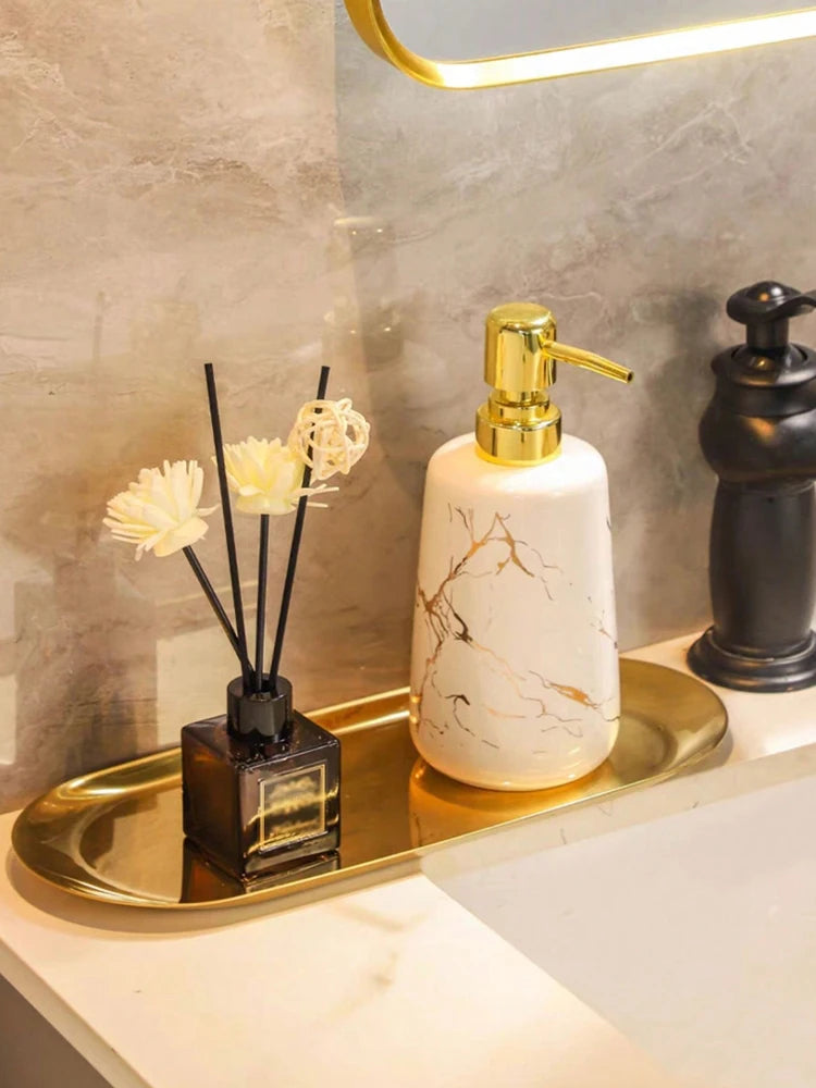 Luxe Gouden Opbergbakjes (Set van 3 Maten)