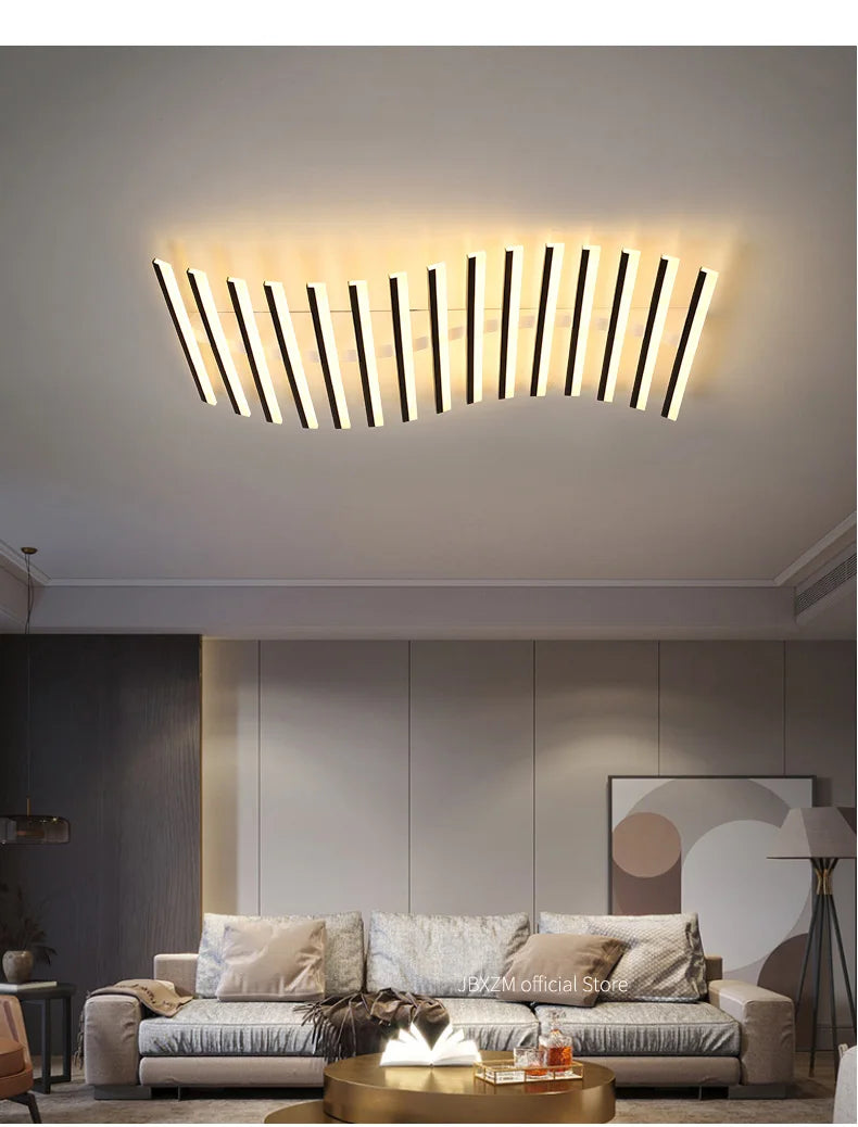 Design LED Plafondlamp in Golvend Vorm – Warm Wit Licht
