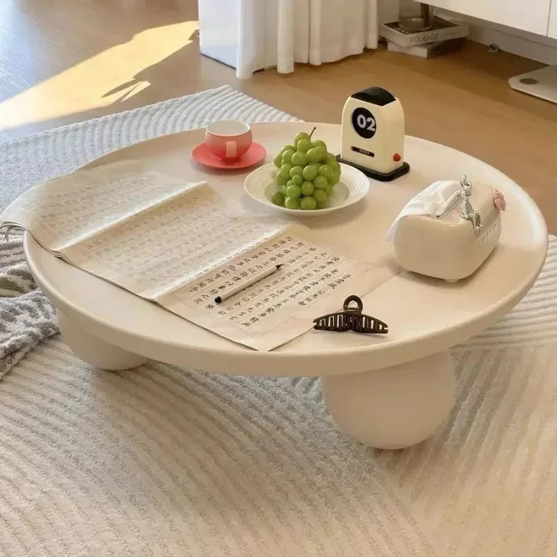 Moderne Japandi Salontafel – Rond Design in Wit of Zwart