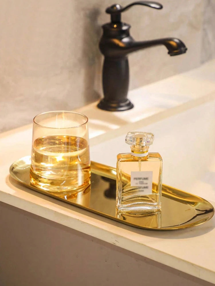 Luxe Gouden Opbergbakjes (Set van 3 Maten)