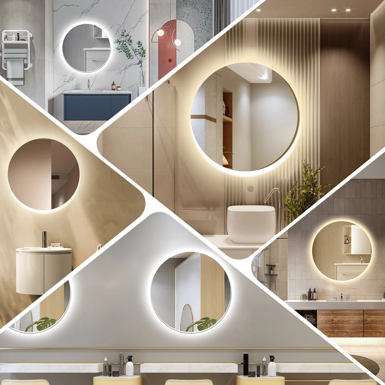 Luxe LED Badkamerspiegel – Rond 60 cm