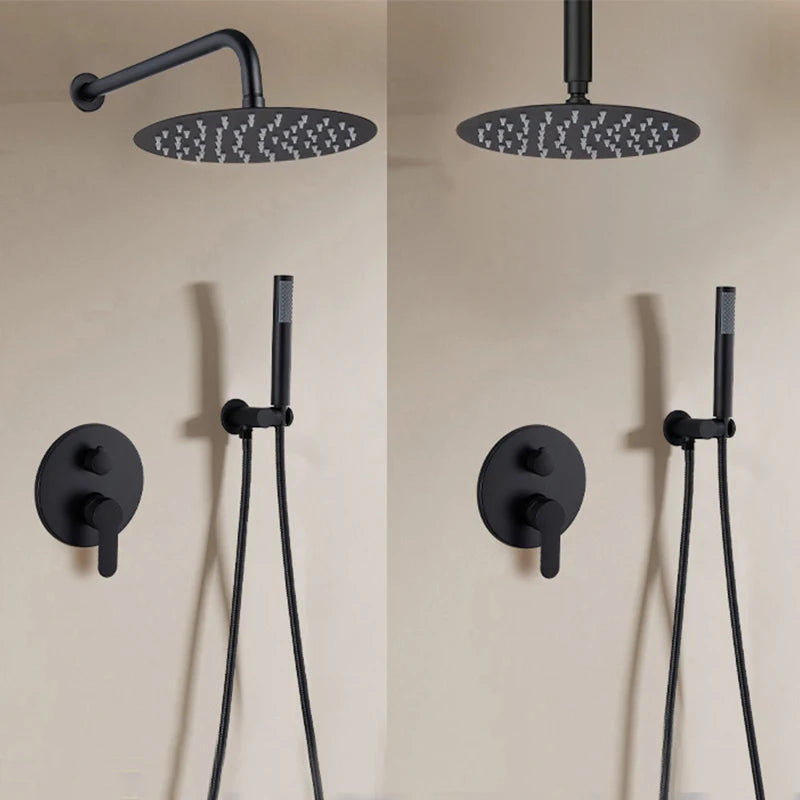 Luxe inbouw doucheset – wand- en plafondmodel