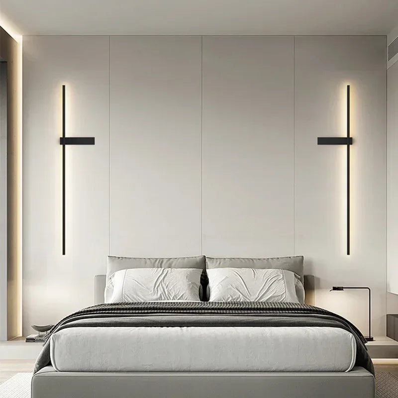 Moderne Verticale LED Wandlamp – Minimalistisch Design, 3 Maten, Links of Rechts,